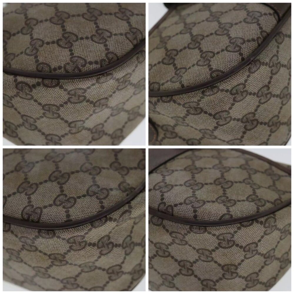 GUCCI GG Supreme Web Sherry Line Shoulder Bag PVC Beige - Picture 16 of 16